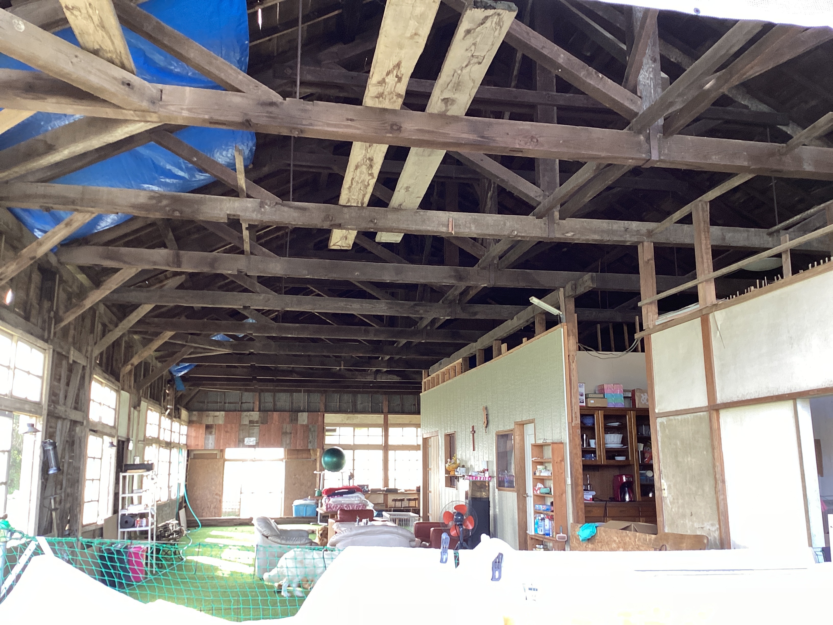 合掌造りの屋根（別角度）